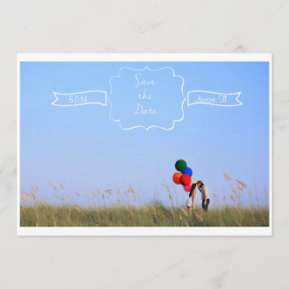 Sla de blik op de 5-x7 postkaart op datum op save the date