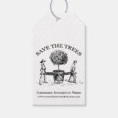 Sla de Bomen  Illustratie K cadeau label 1 Cadeaulabel (Voorkant)