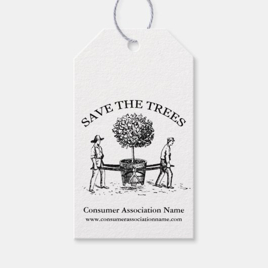 Sla de Bomen Illustratie K cadeau label 1 Cadeaulabel (Voorkant)