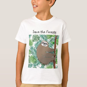 Sla de bossen luie klimmen een boom t-shirt