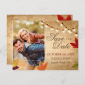 Sla de Briefkaarten Datum op | Rustieke herfstbrui (Voorkant / Achterkant)