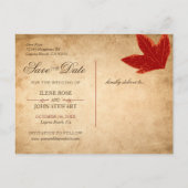 Sla de Briefkaarten Datum op | Rustieke herfstbrui (Achterkant)