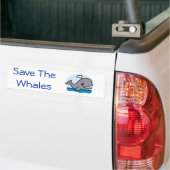 Sla de bumper voor walvissen op bumpersticker (Op Truck)
