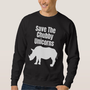 Sla de Chubby Unicorns Hipster Quote Rhino op Trui