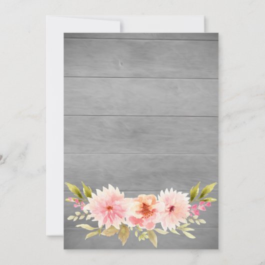 Sla de dahlia-bloemen van de dahlia-datumkaart op save the date (Achterkant)