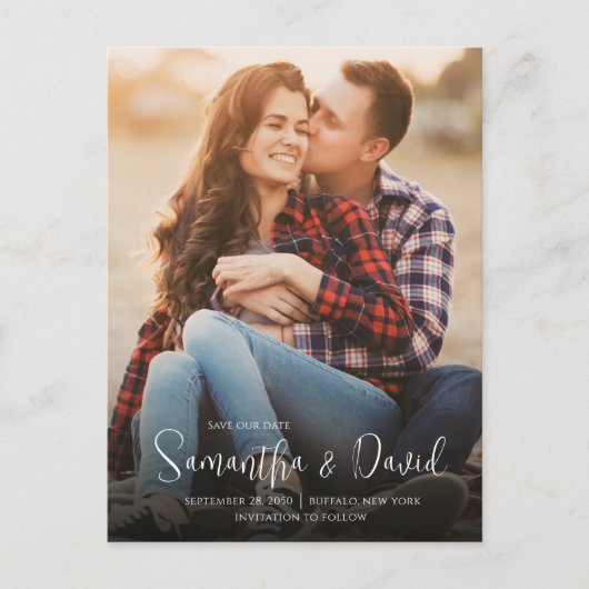 Sla de Data Photo Script QR Code Overlay op Aankondigingskaart (Voorkant)