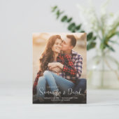 Sla de Data Photo Script QR Code Overlay op Aankondigingskaart (Staand voorkant)