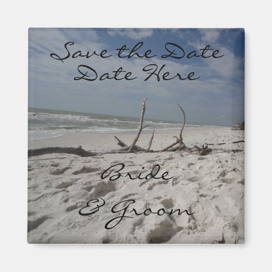 Sla de Date Beach Magnet op (Voorkant)