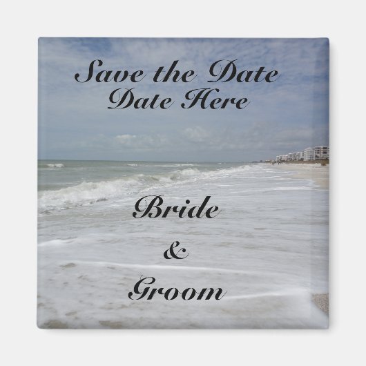 Sla de Date Beach Magnet op (Voorkant)