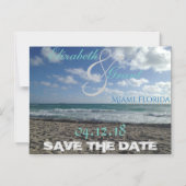 Sla de Date Beach Magnet op Magnetische Uitnodiging (Voorkant)