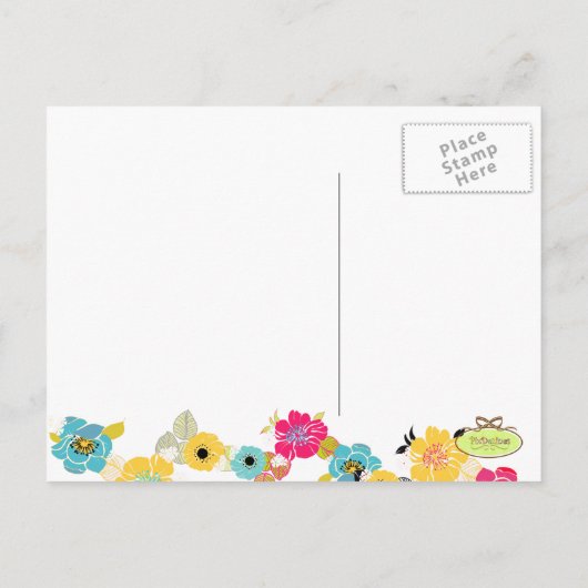 Sla de Date briefkaarten bloemen coole kleuren com (Achterkant)