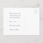 Sla de Date-Butterfly op lilacs op Aankondigingskaart (Achterkant)