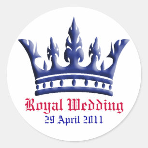 Sla de Date Crown Envelope Seal op Ronde Sticker