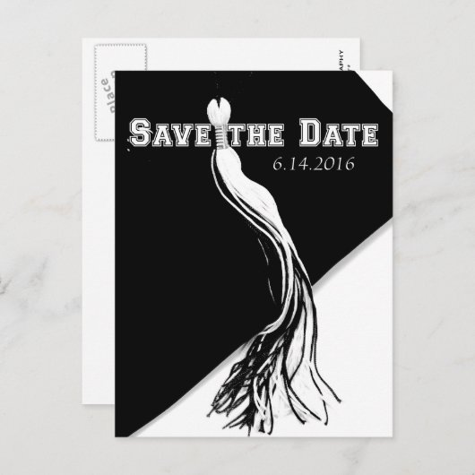 Sla de datum 2016 Afstuderen Briefkaart (Voorkant / Achterkant)