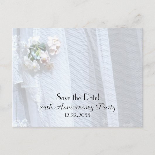 Sla de datum 25e Jubileum  kant op Aankondigingskaart (Voorkant)