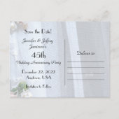 Sla de datum 45e Jubileum Party Aankondiging op Briefkaart (Achterkant)