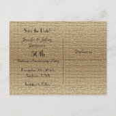 Sla de datum 50e Jubileum fotouitnodiging op Aankondigingskaart (Achterkant)