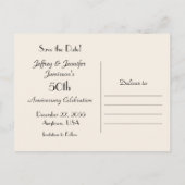 Sla de datum 50e Jubileum Party Invitation op Aankondigingskaart (Achterkant)