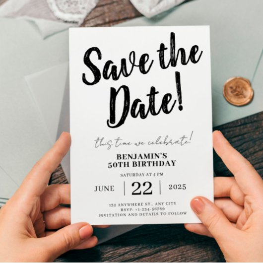 Sla de datum 50e verjaardag op kaart