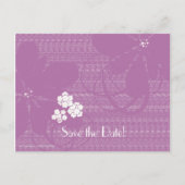 Sla de datum 60e verjaardagsfeest Pastel Paarse Aankondigingskaart (Voorkant)