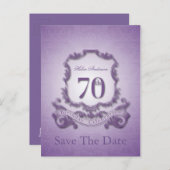 Sla de datum 70e verjaardag Gepersonaliseerd Brief Aankondigingskaart (Voorkant / Achterkant)