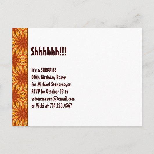 Sla de datum 70e verrassing Verjaardag Goud Aankondigingskaart (Achterkant)