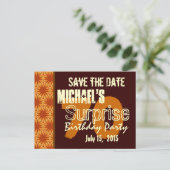 Sla de datum 70e verrassing Verjaardag Goud Aankondigingskaart (Staand voorkant)