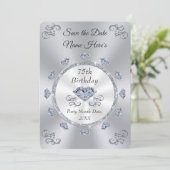 Sla de datum 75e verjaardagsfeestje op, Diamond Ju Kaart (Staand voorkant)