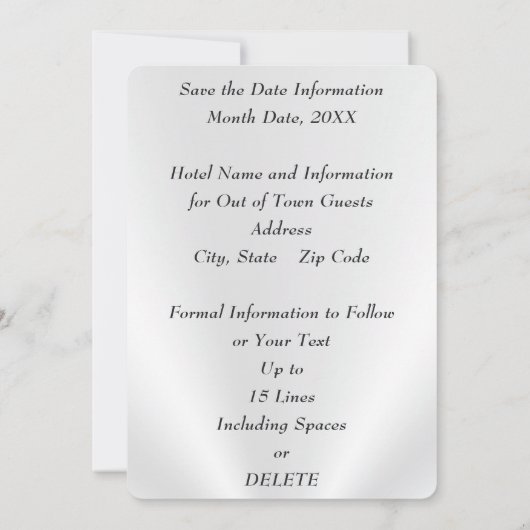 Sla de datum 75e verjaardagsfeestje op, Diamond Ju Kaart (Achterkant)