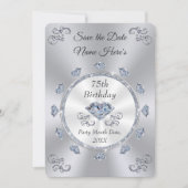 Sla de datum 75e verjaardagsfeestje op, Diamond Ju Kaart (Voorkant)