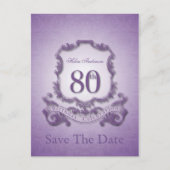 Sla de datum 80e verjaardag Gepersonaliseerd Brief Aankondigingskaart (Voorkant)