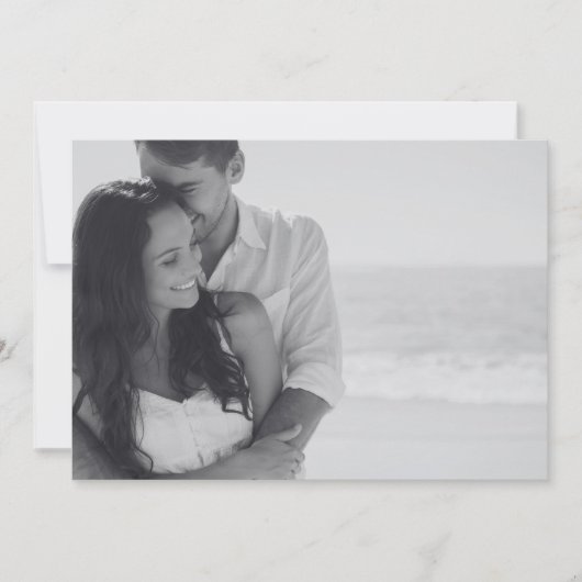 Sla de datum aangepaste foto en tekst op save the date (Voorkant)