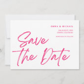 Sla de datum aangepaste foto en tekst op save the date (Achterkant)