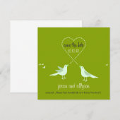 Sla de datum aankondigingen op met Liefdesvogels { (Voorkant / Achterkant)