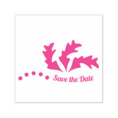 Sla de datum Abstracte bladeren op Zelfinktende Stempel (Design)