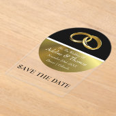 Sla de datum Acryl bruiloft uitnodiging (Laagn)