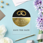 Sla de datum Acryl bruiloft uitnodiging (Insitu (Huwelijk))