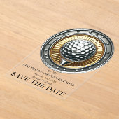 Sla de datum Acryl Golf Uitnodiging (Laagn)