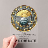 Sla de datum Acryl Golf Uitnodiging (Insitu (Draagbaar))