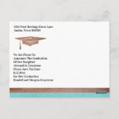 Sla de datum Afstuderen - Chic Roos Gold Faux Briefkaart (Achterkant)