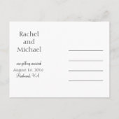 Sla de datum Alluring zwart en wit op Aankondigingskaart (Achterkant)