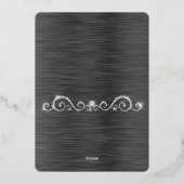 Sla de datum april 2026 bruiloft op folie uitnodiging (Achterkant)