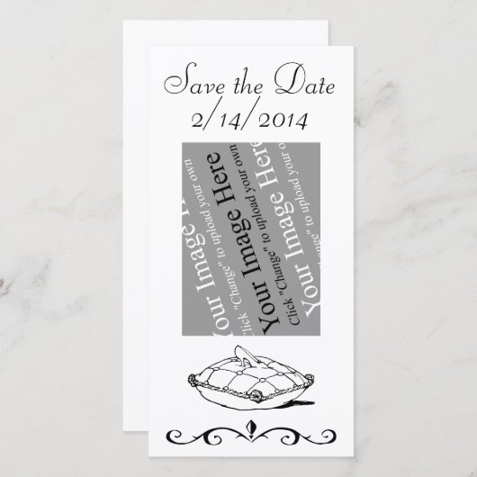 Sla de datum  Assepoester Photo Card Save The Date (Voorkant / Achterkant)