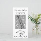 Sla de datum  Assepoester Photo Card Save The Date (Staand voorkant)