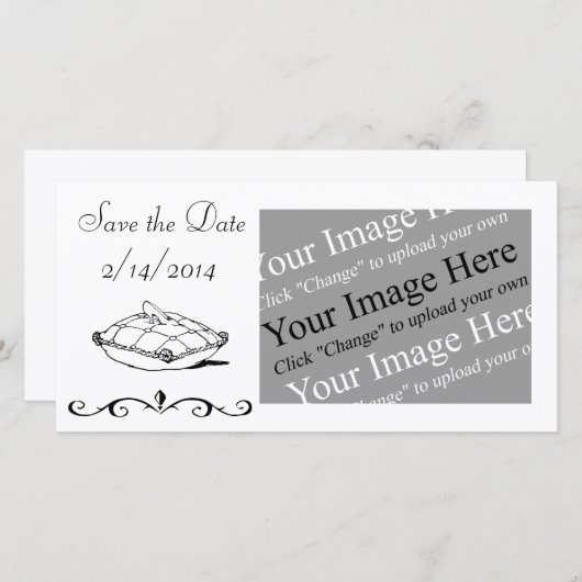 Sla de datum  Assepoester Photo Card Save The Date (Voorkant / Achterkant)