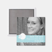 Sla de datum Baby shower aangepaste fotomagneten o Magneet (Voorkant / Achterkant)