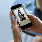 Sla de datum Bestemming Foto Elegante Palm Leave Save The Date