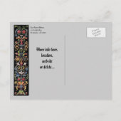 Sla de datum bewerkbare middeleeuwse verlichte kun aankondigingskaart (Achterkant)