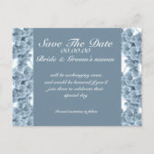 Sla de datum blauwe orchidee op - aanpasbare sjabl aankondigingskaart (Voorkant)