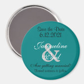 Sla de datum Blauwgroen groene magneten op (Voorkant / Achterkant)